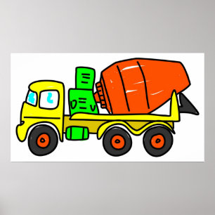 Concrete Mixer Poster