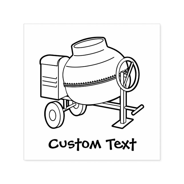 Concrete Mixer Self-inking Stamp (Design)