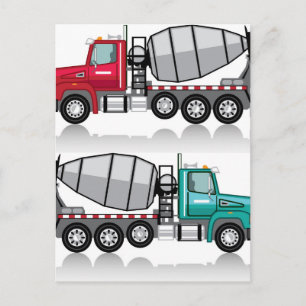 Concrete mixer Truck Postcard