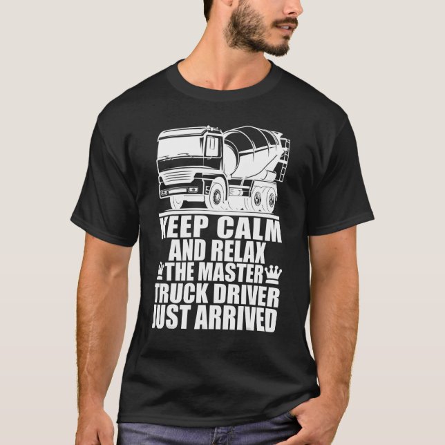 Concrete Mixer Trucker Dad For Best Fathers Day Tr T-Shirt (Front)