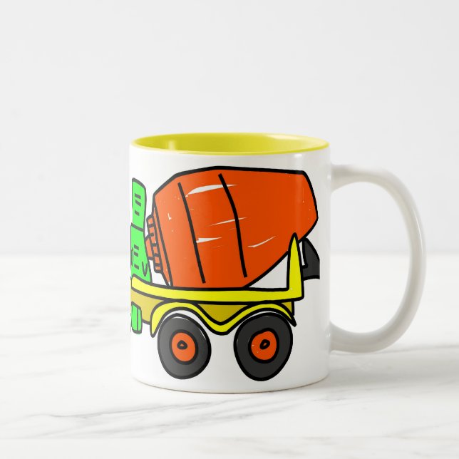 Concrete Mixer Two-Tone Coffee Mug (Right)