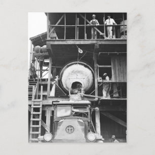 Concrete Mixing Plant vintage photograph Postcard