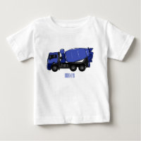 Concrete mixing transport truck cartoon