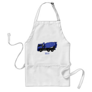 Concrete mixing transport truck cartoon standard apron