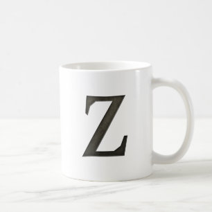 Concrete Monogram Letter Z Coffee Mug