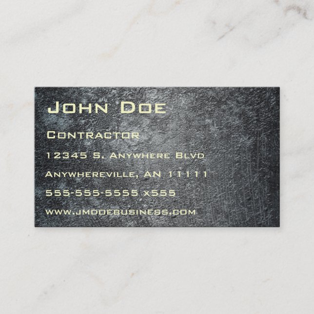 Concrete Moon Texture Business Card (Front)
