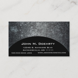 Concrete Moon Texture on Black Business Card