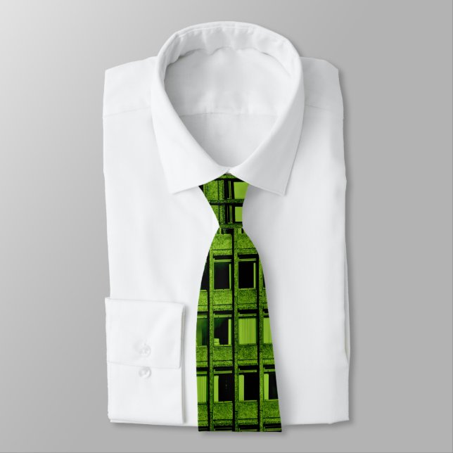 Concrete Office Block - Deep Green Tie (Tied)