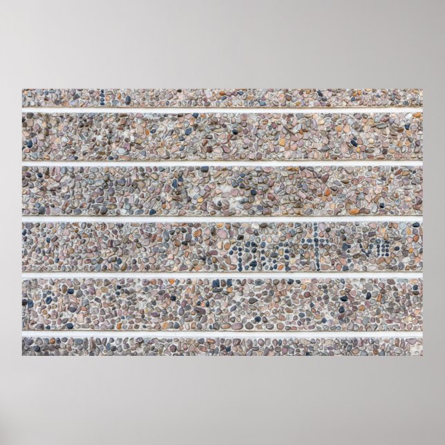 Concrete pebbles wall poster (Front)