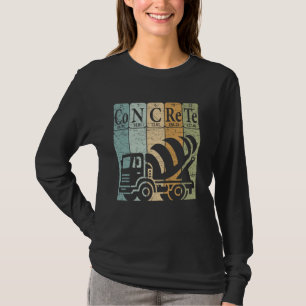 Concrete Periodic Table Elements Construction Work T-Shirt