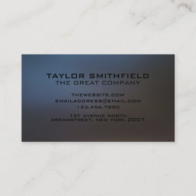 Concrete Professional Metal Modern Business Card (Front)