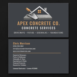 Concrete Professional Services Business Card