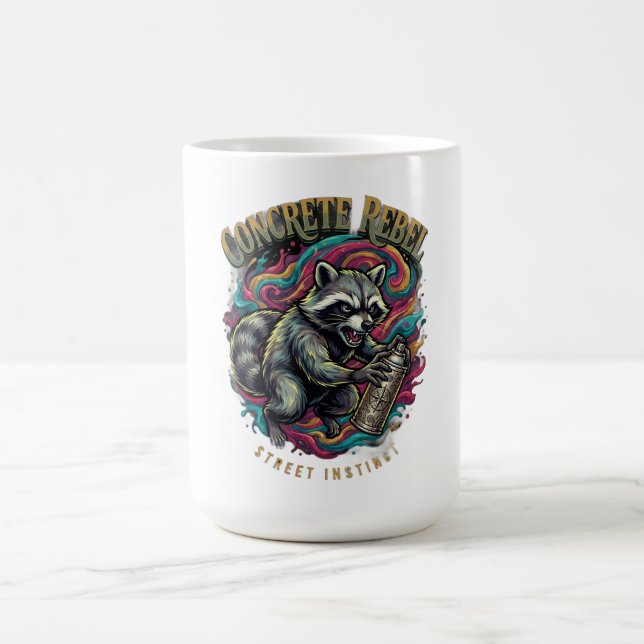 Concrete Rebel Racoon Long Sleeve Coffee Mug (Center)