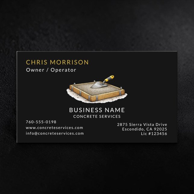 Concrete Services Business Card (Creator Uploaded)