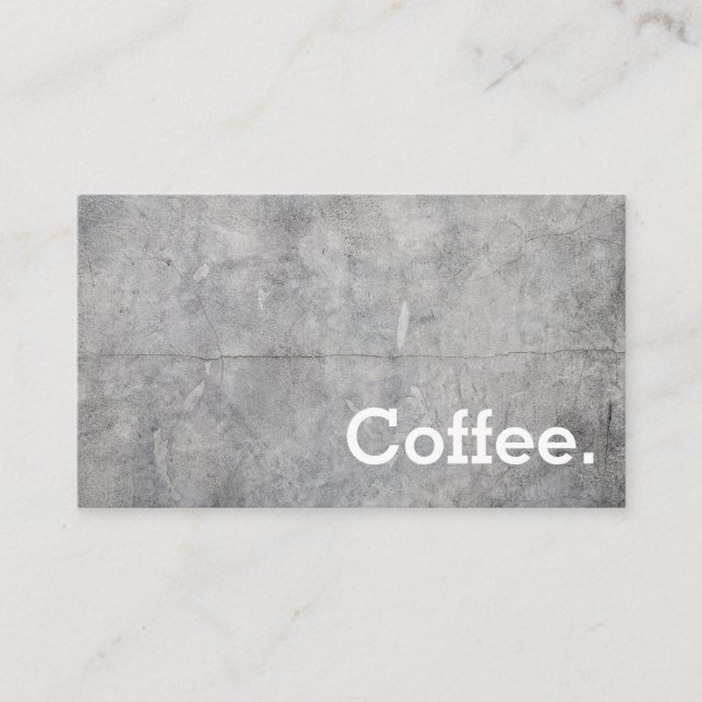 Concrete Simple Loyalty Coffee Punch-Card (Front)