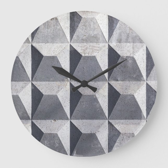 Concrete: Simplistic Robust Fence. Large Clock (Front)