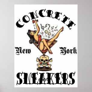 CONCRETE SNEAKERS "TATTOO LOGO" POSTER