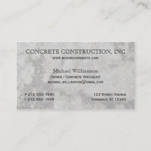 Concrete Specialist Business Cards