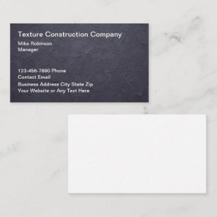 Concrete Stucco Wall Construction Businesscards Business Card