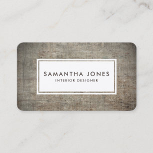 Concrete Texture Simple Modern Interior Designer Business Card