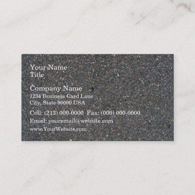 Concrete Texture with Small Stones Business Card (Front)