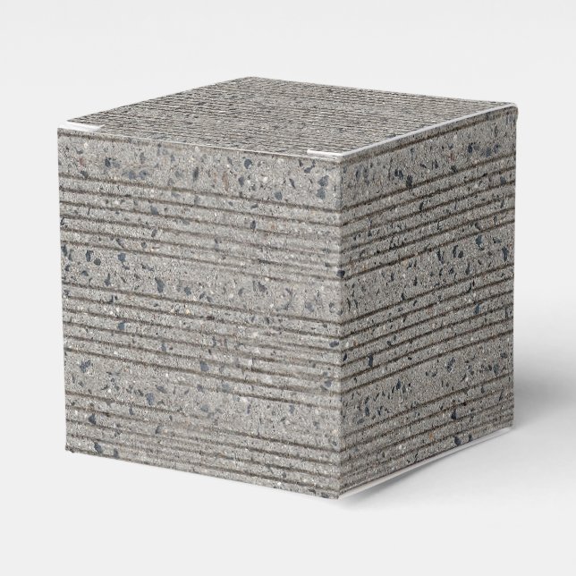Concrete Tining Grey Cement Sidewalk Favour Box (Front Side)