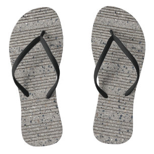 Concrete Tining Grey Cement Sidewalk Flip Flops