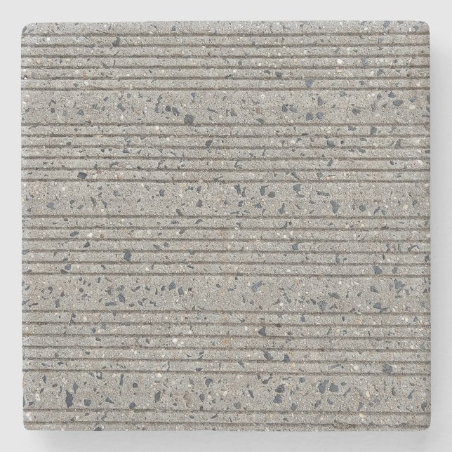 Concrete Tining Grey Cement Sidewalk Stone Coaster (Front)
