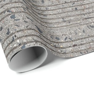 Concrete Tining Grey Cement Sidewalk Wrapping Paper