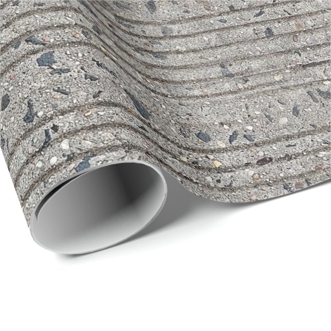 Concrete Tining Grey Cement Sidewalk Wrapping Paper (Roll Corner)