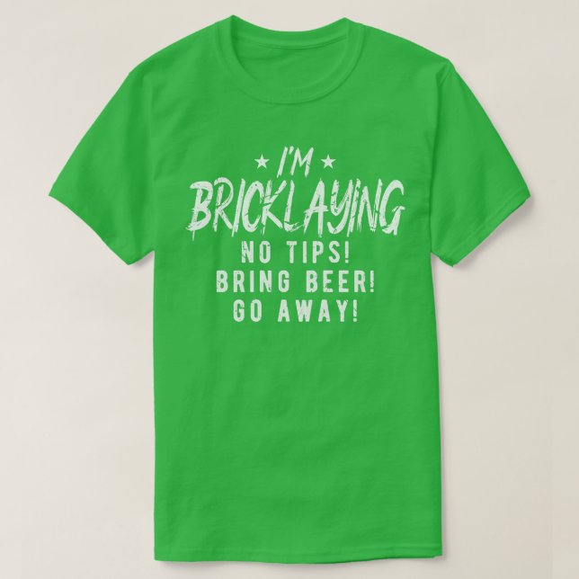 Concrete Trowel Bricklayer T-Shirt (Design Front)