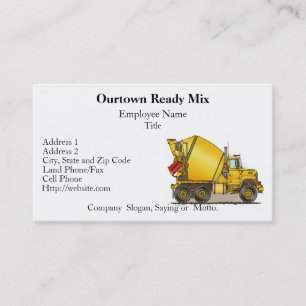 Concrete Truck Business Cards