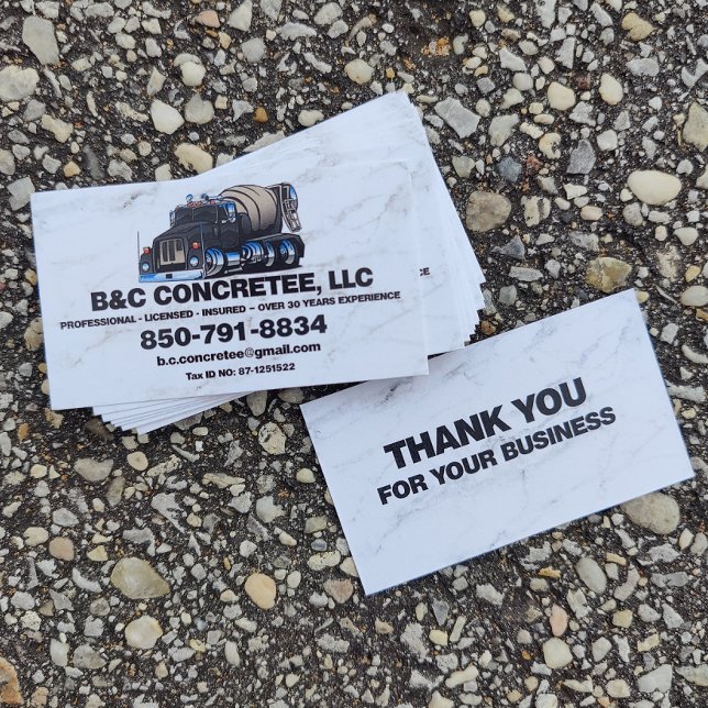 Concrete Truck Service Business Card (Creator Uploaded)