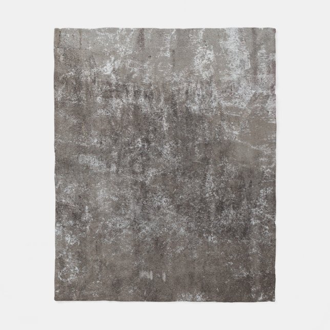 Concrete wall weathered fleece blanket (Front)