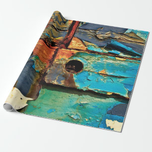 Concrete wall with abstract painting wrapping paper