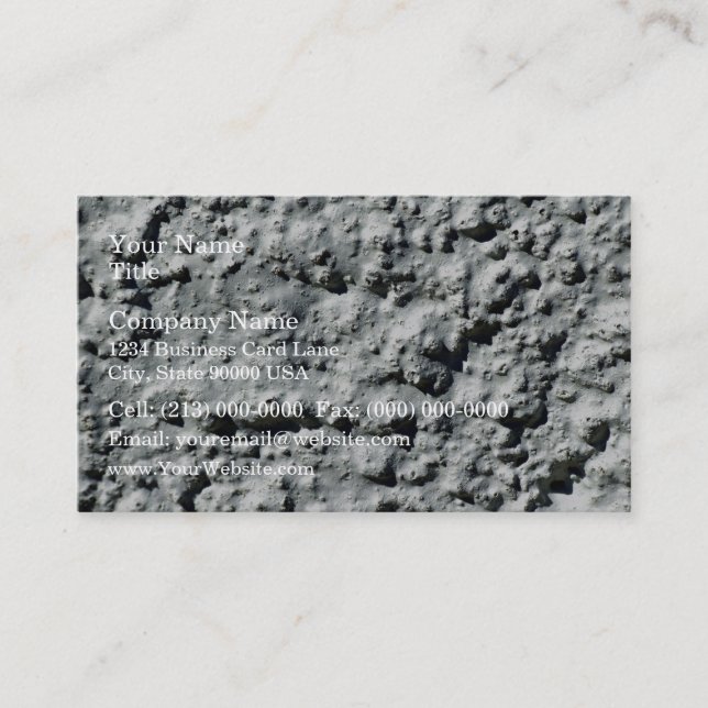 Concrete wall with rough surface business card (Front)