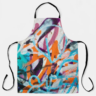 Concrete, weathered, worn wall damaged paint. Grun Apron