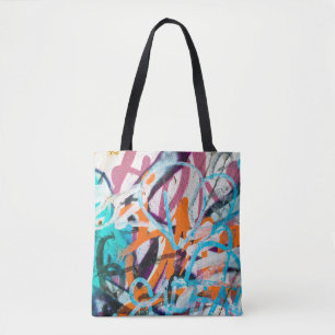 Concrete, weathered, worn wall damaged paint. Grun Tote Bag