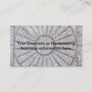 Concrete with a sun carved on it business card