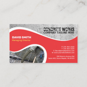 Concrete works, Construction company Business card