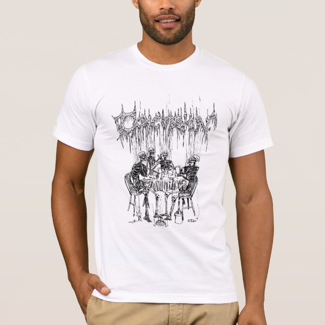 Concussion Smoking Skeleton T-Shirt (Front)