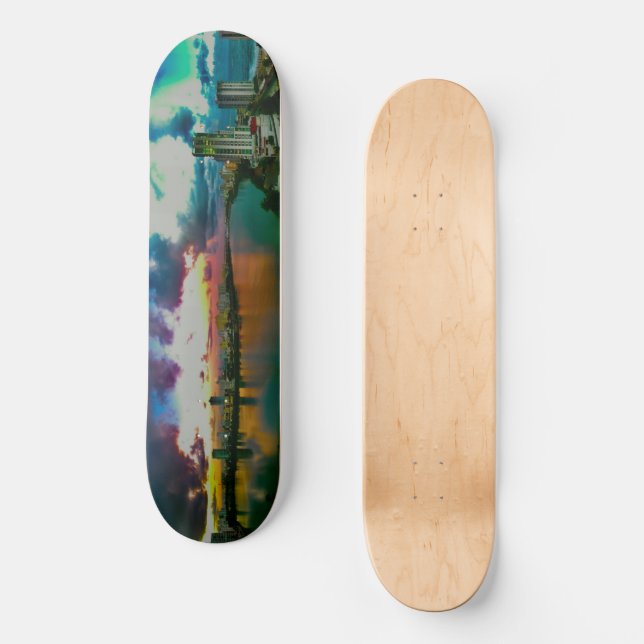 Condado Lagoon San Juan Puerto Rico Skateboard Art (Front)