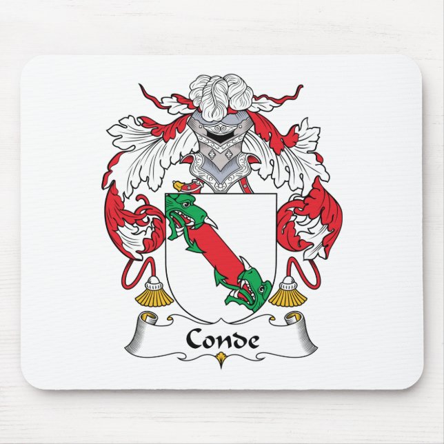 Conde Family Crest Mouse Mat (Front)