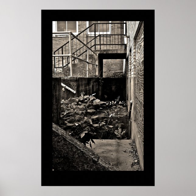 Condemned Building Series; Black and White Poster (Front)