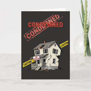 Condemned House Funny Birthday Inspection  Card