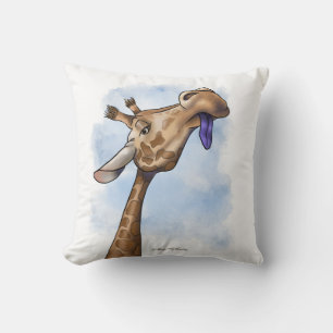 Condescending Giraffe Cartoon Cushion