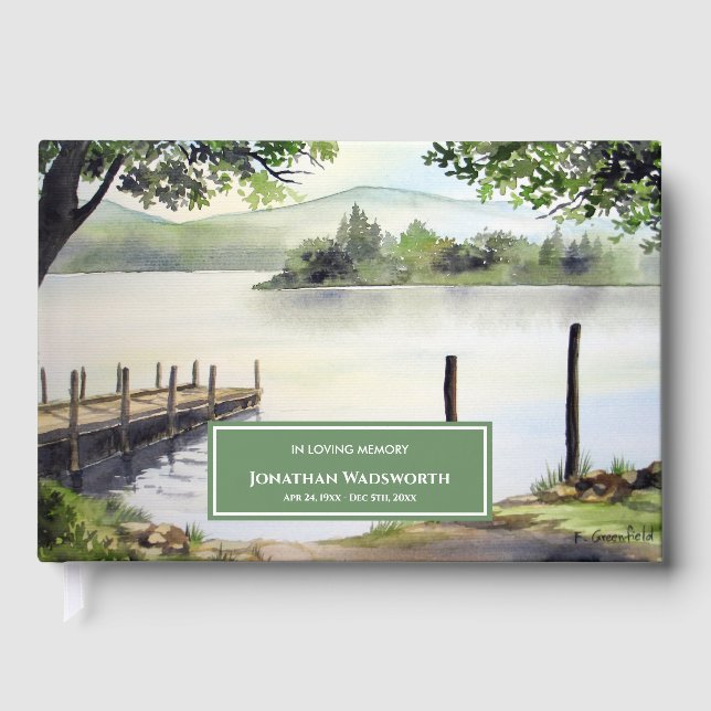 Condolence Derwentwater Keswick Lake District Guest Book (Front)
