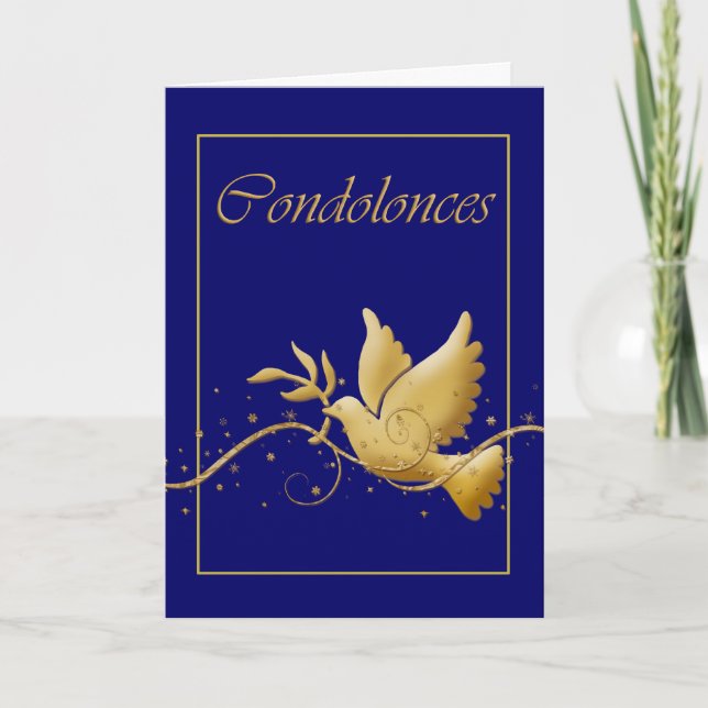 Condolence funeral bereavement card (Front)