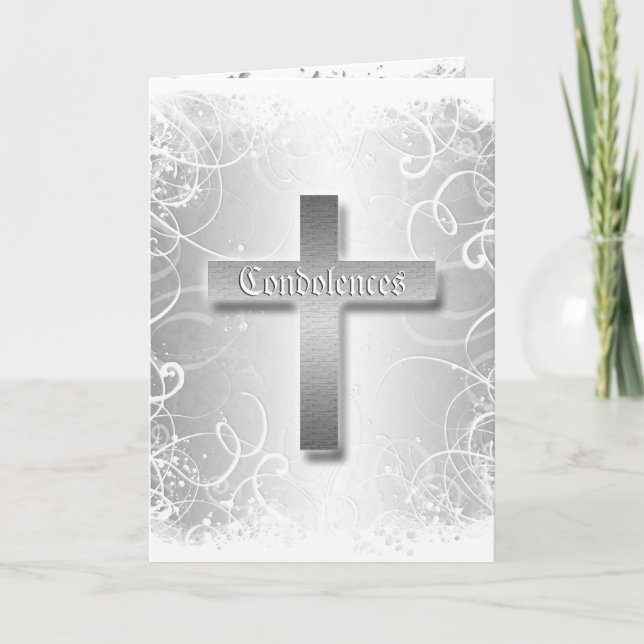 Condolence funeral bereavement card (Front)