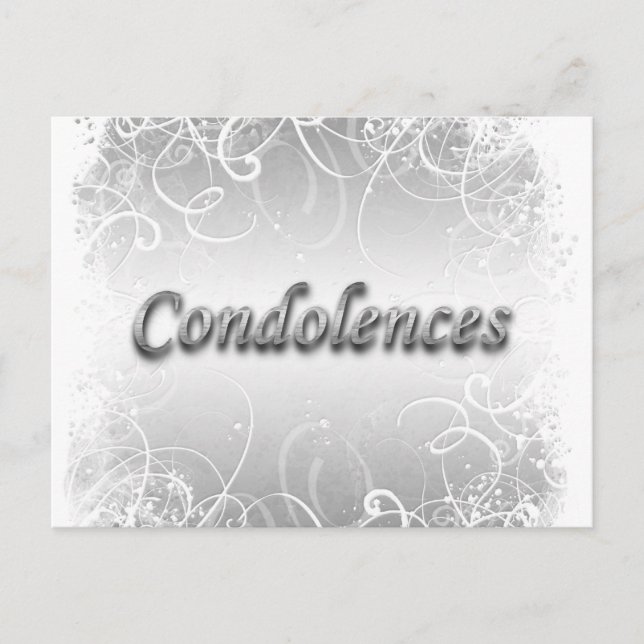 Condolence funeral bereavement postcard (Front)
